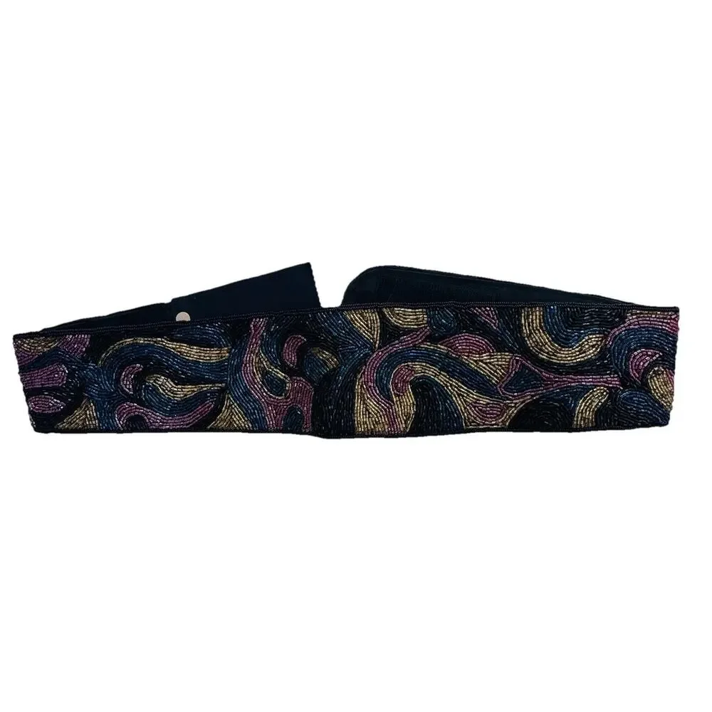 La Regala Ltd. Beaded Womens Hook and Loop Fashion Belt Boho 80's 90's Retro
